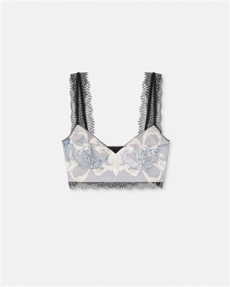 versace bra top blue and pink|versace bralette top.